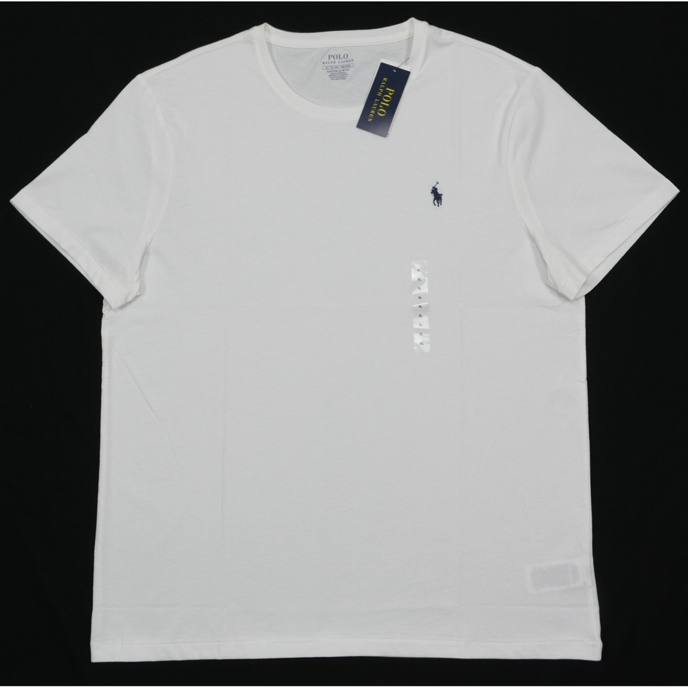 NEW! Polo Ralph Lauren Mens‎ XL Custom Slim Fit White T-Shirt Pony Logo NWT